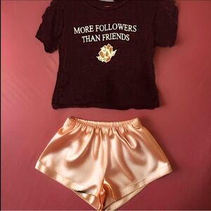 More Followers Than Friends Rose Crop Top